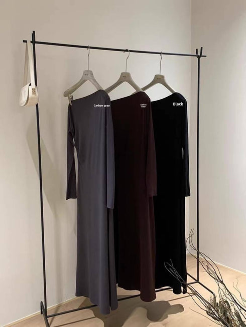 Ladies Off-Shoulder Long Sleeves Fitted Dress